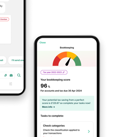 ANNA bookkeeping score interface showing 96% score