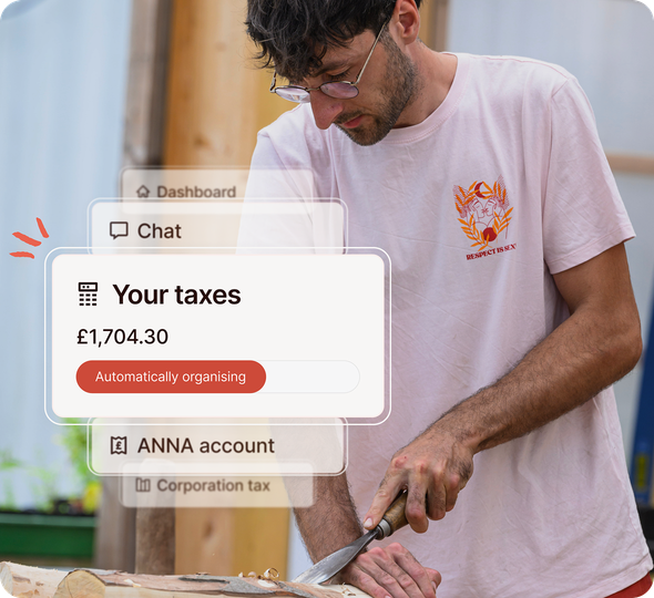 Sole trader using ANNA tax dashboard with connected bank accounts