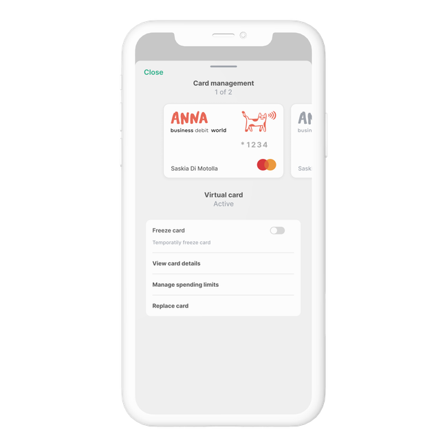 Business bank account cards