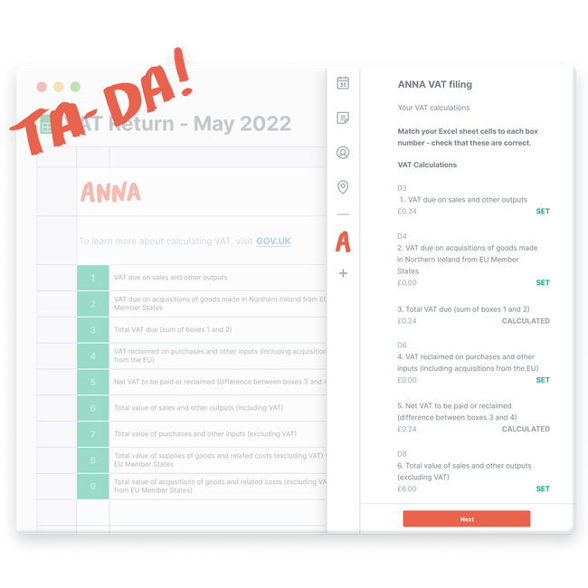 MTD VAT templates for Google Spreadsheets | ANNA