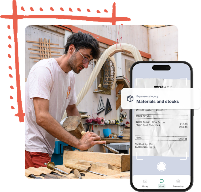 ANNA automatic expense management showing receipt scanning and categorization features with transaction matching